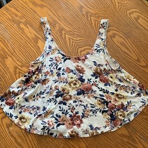 American Eagle Flowy and Floral crop top tank top soft and sexy
